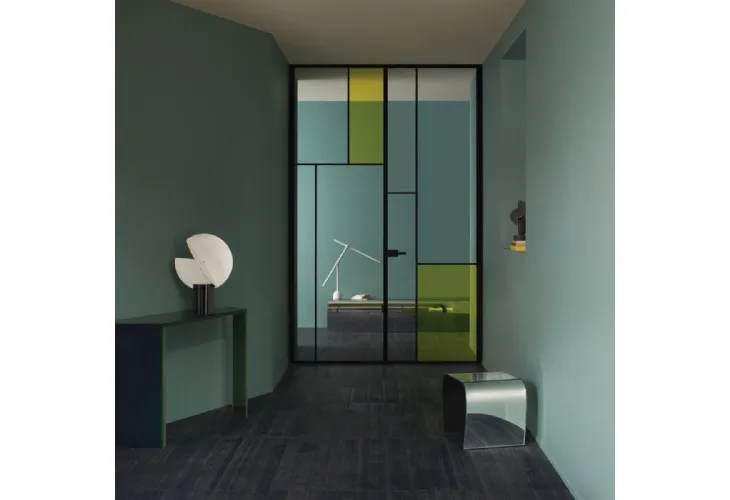 Porta per interni Sherazade Double Swing Plain Patchwork di Glas Italia