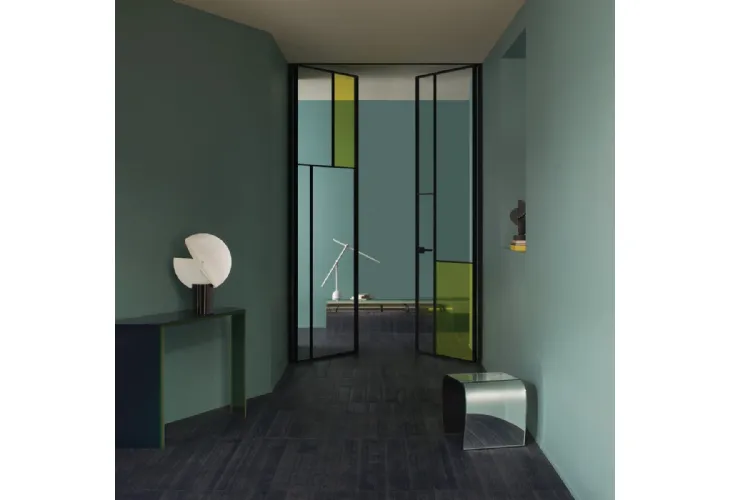 Porta per interni Sherazade Double Swing Plain Patchwork di Glas Italia