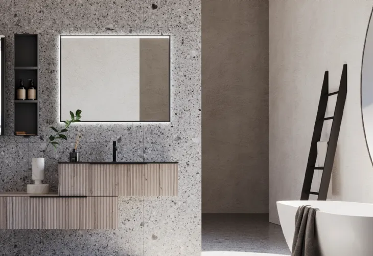 Mobile da Bagno sospeso effetto legno Groove GV01 di Arteba