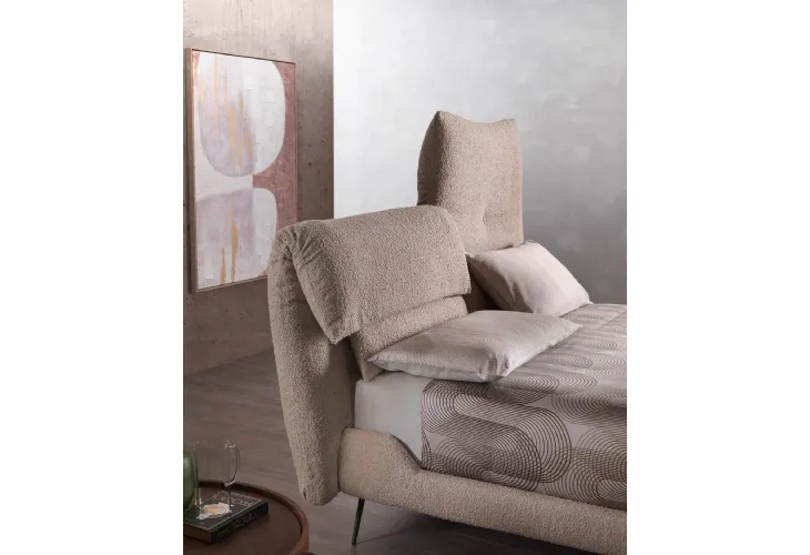 Letto in tessuto con testiera reclinabile Designer Lift di Altrenotti