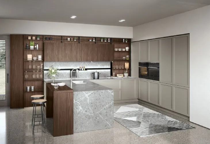 Cucina Classica con penisola Bellaria 02 di Forma Cucine