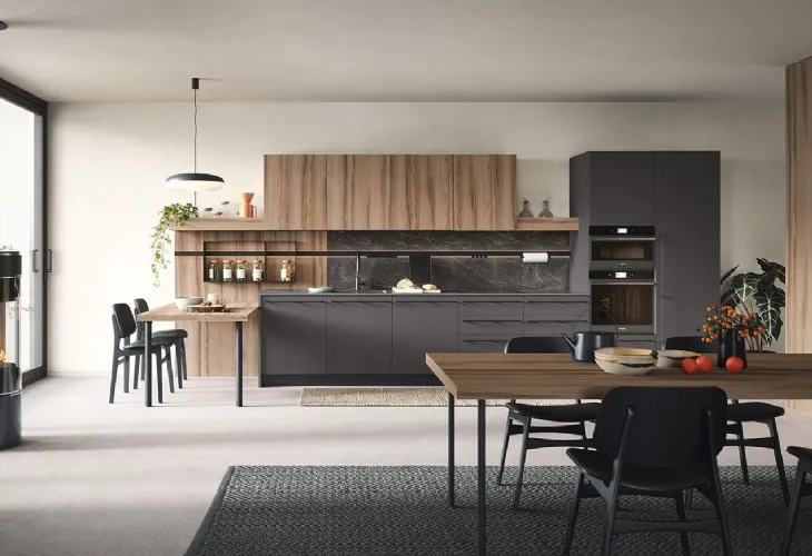 Cucina Moderna con penisola Colibrì Maniglia 04 di Forma Cucine