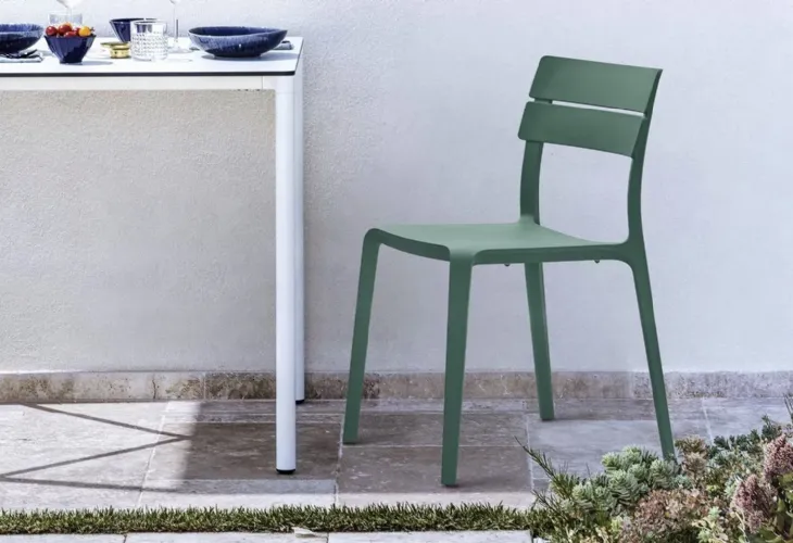 Sedia impilabile Rocket Green Outdoor di Bontempi